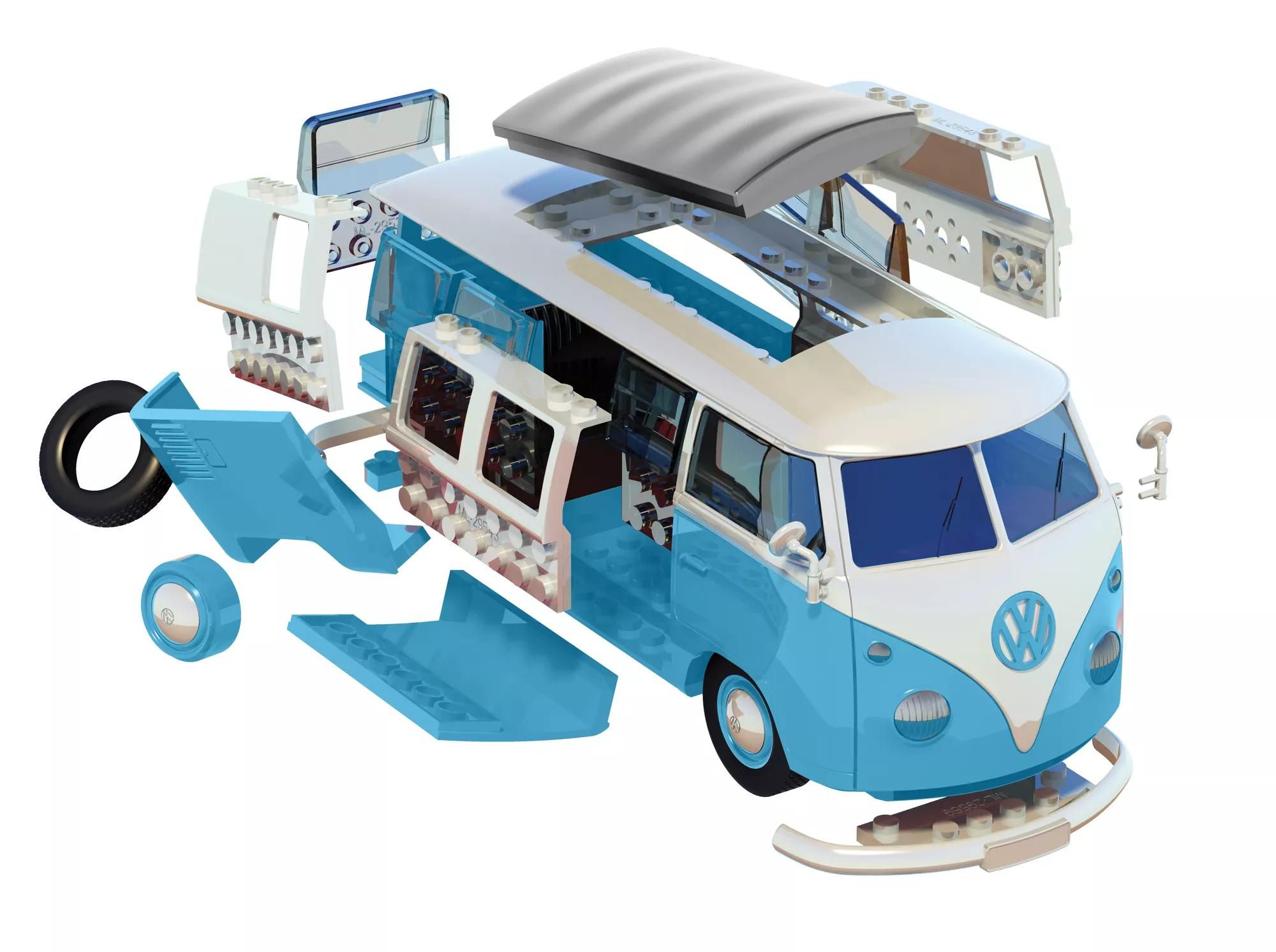 Airfix QUICKBUILD VW Camper Van blue (J6024)