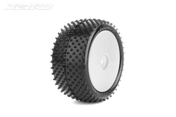 Jetko Arena 2wd &amp; 4wd 1:10 Buggy 2.2 Rear Tyres White Wheel Soft (JK2003CSGW)