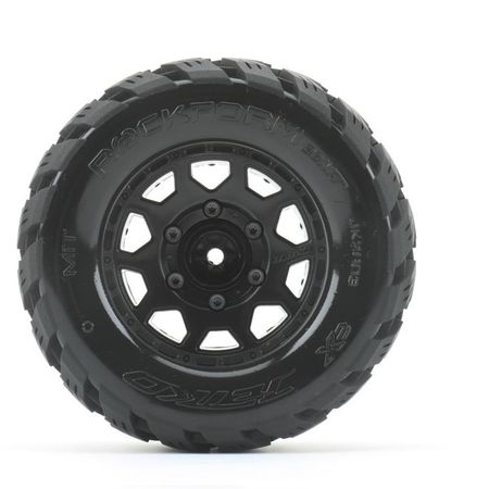 Jetko Extreme Tyre MT Rockform on Arrma Granit Black Rims (Pr) (JK2803CBARM)