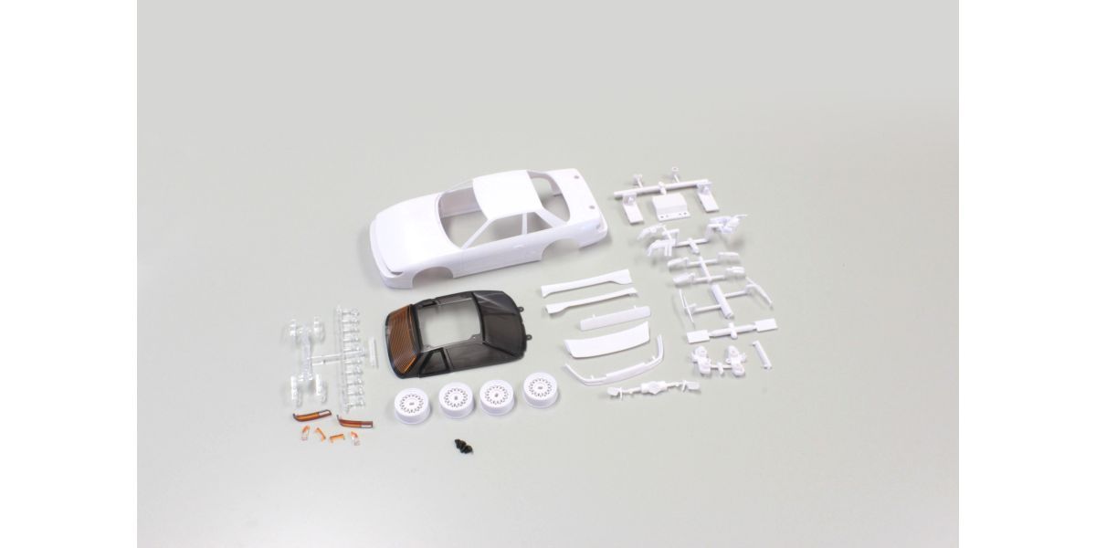 Kyosho Bodyshell Nissan Silvia S13 Mini-Z + 4WD Rims (White Body) (K.MZN178)