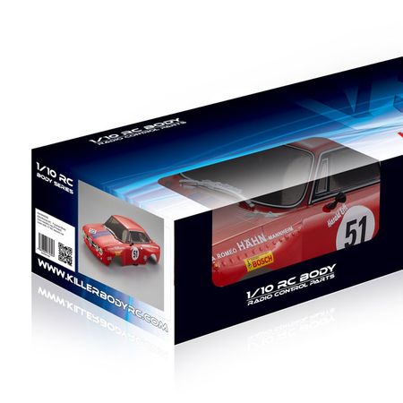 Killerbody Alfa Romeo 2000 GTAM 190mm Finished Body Red (KB48251R)