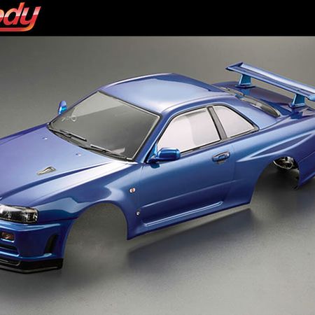 Killerbody Nissan Skyline R34 195mm Finished Body - Blue (KB48716)