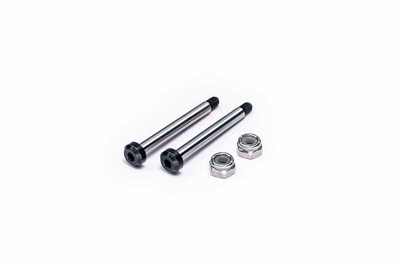 Koswork AE RC10 Front Outer 32.7mm Hardened Hinge Pin w/locknuts (2) (KOS04191-11)