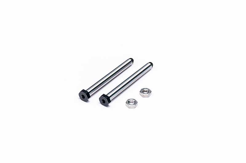 Koswork AE RC10 Rear Outer 34.8mm Hardened Hinge Pin w/locknuts (2) (KOS04191-13)