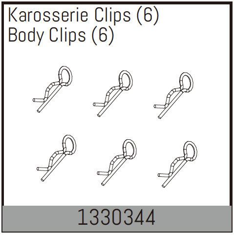 Absima Body Clips (6) ( AB 1330344)