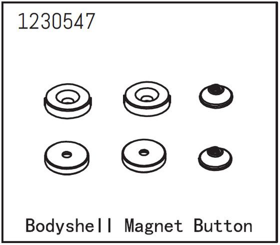 Absima Bodyshell Magnet Button ( AB 1230547)