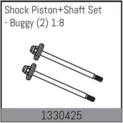 Absima Shock Piston+Shaft Set - Buggy (2) 1:8 ( AB 1330425)