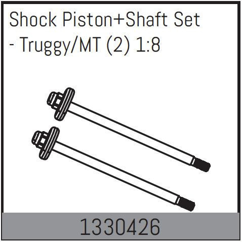 Absima Shock Piston+Shaft Set - Truggy/Mt (2) 1:8 ( AB 1330426)