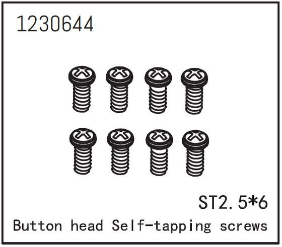 Absima Button Head Screws - Selftapping M2.5*6 (8) ( AB 1230644)