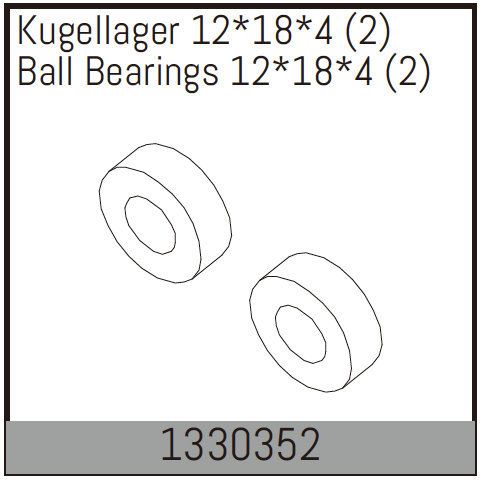 Absima Ball Bearings 12*18*4 (2) ( AB 1330352)