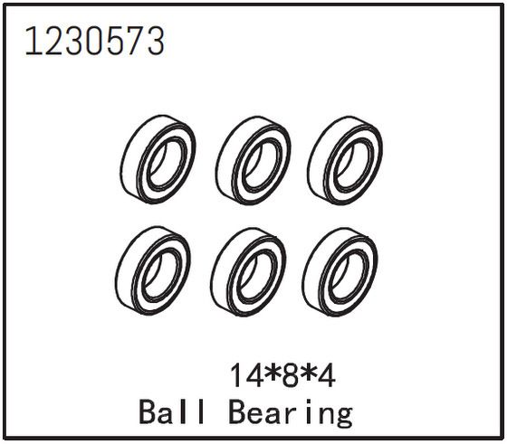 Absima Ball Bearing 14*8*4 (6) ( AB 1230573)