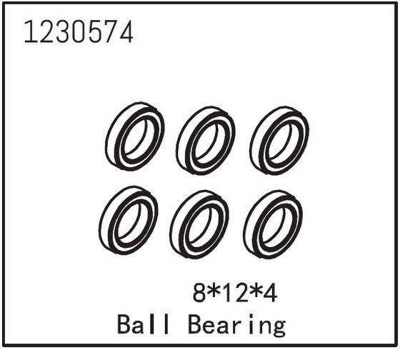 Absima Ball Bearing 18*12*4 (6) ( AB 1230574)