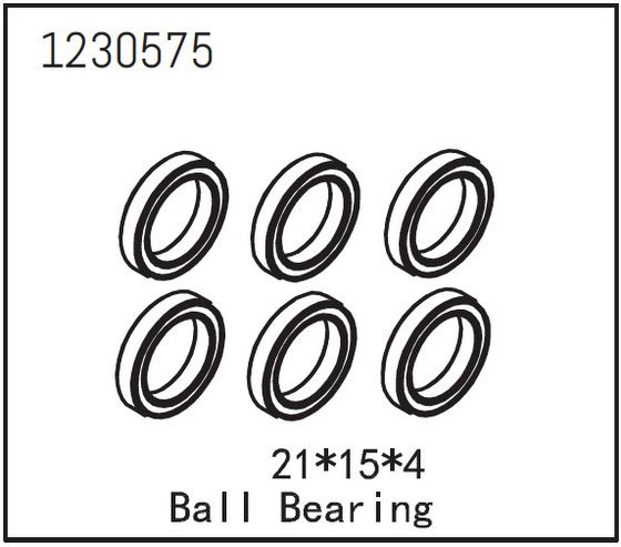 Absima Ball Bearing 21*15*4 (6) ( AB 1230575)