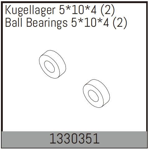 Absima Ball Bearings 5*10*4 (2) ( AB 1330351)