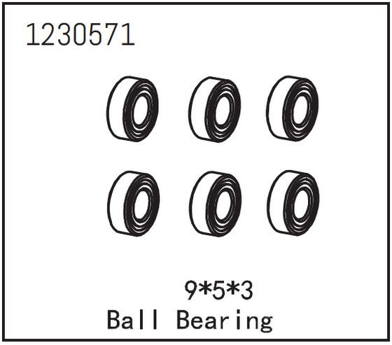 Absima Ball Bearing 9*5*3 (6) ( AB 1230571)