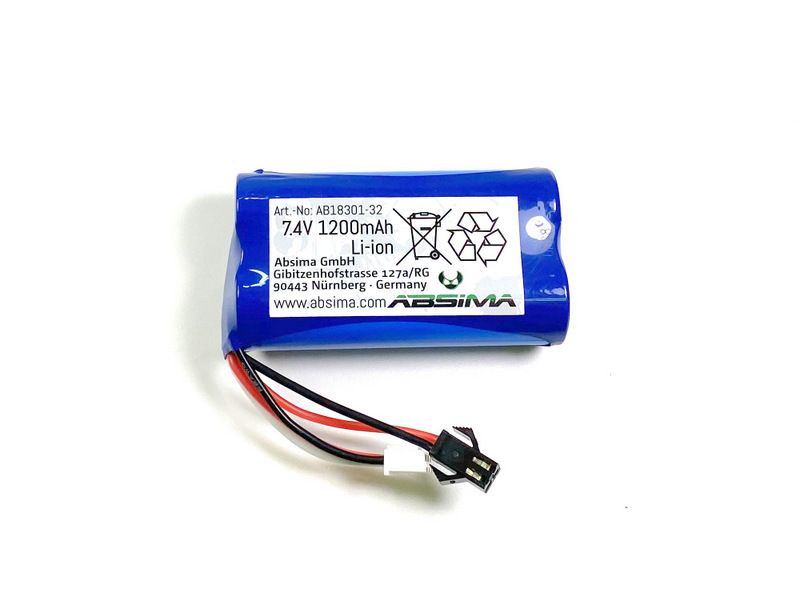 Absima Li-On Battery Pack (7.4 1200mAh) ( AB 18301-32)