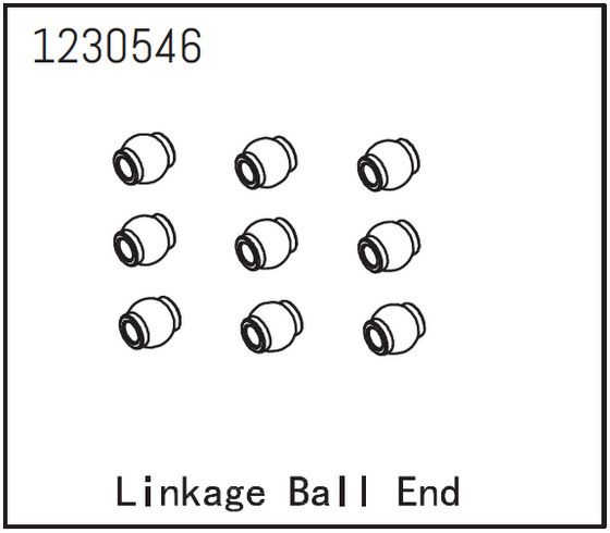 Absima Linkage Ball End (9) ( AB 1230546)
