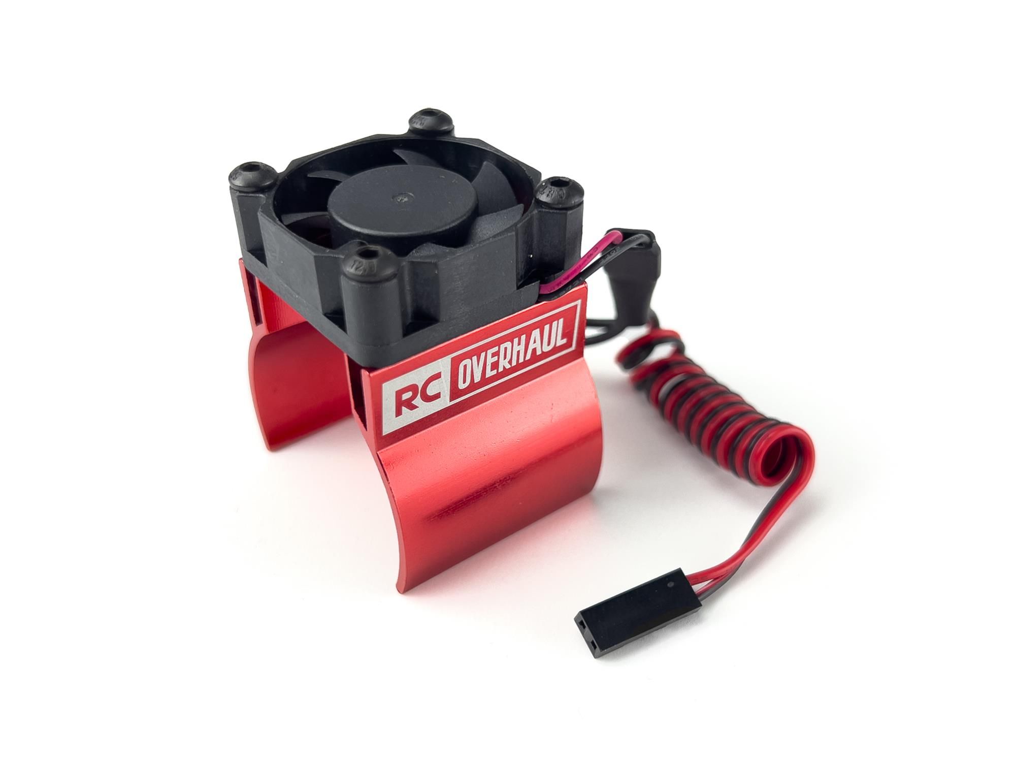 RC Overhaul Motor Clip on Heatsink 36mm w/Temp Sensor Red w/Fan (M-RCO-FAN02R)