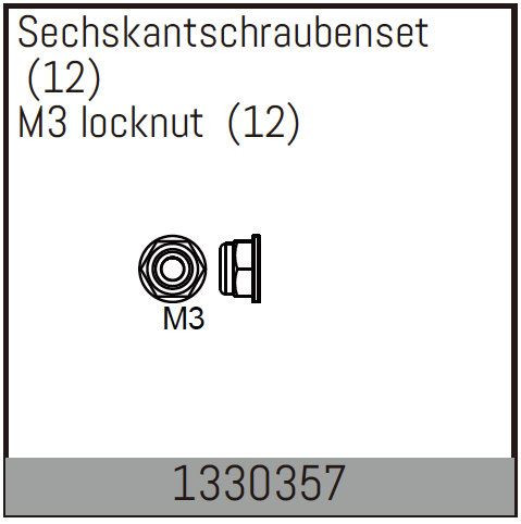 Absima M3 Locknut  ( AB 1330357)