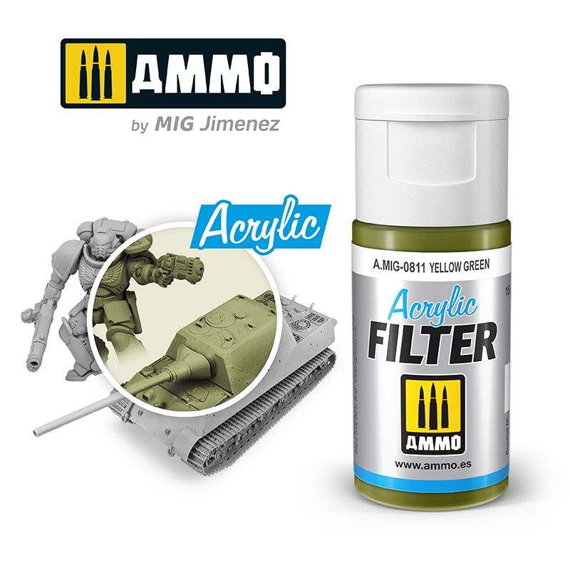 Ammo Mig Acrylic Filter Yellow Green (MIG811)
