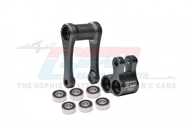 GPM Promoto MX  Aluminum 7075-T6 Aluminum Knuckle &amp; Pull Rod (Larger Inner Bearings) (MX030-BK)