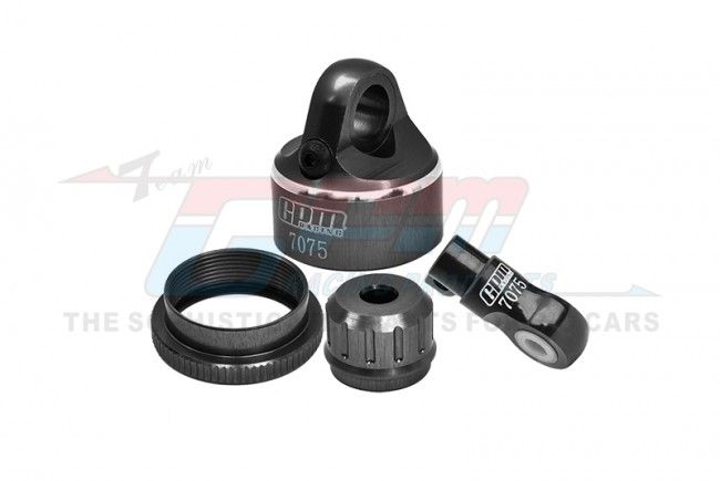 GPM Promoto MX  Aluminum 7075 Shock Cap And Shock End Set (MXDP-BK)
