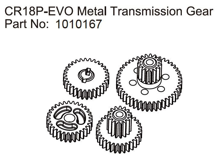 Absima Metal Transmission Gears - EVO 1:18