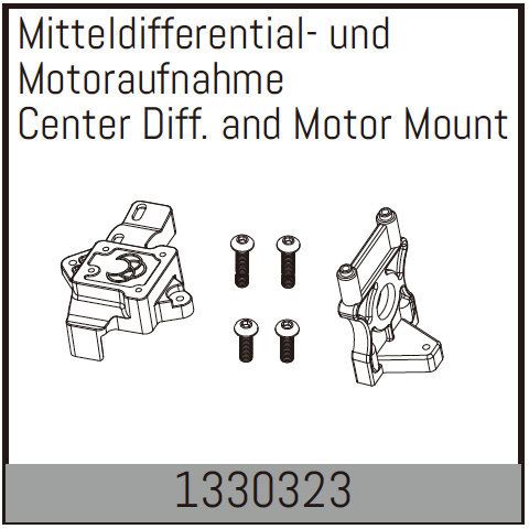 Absima Center Diff. And Motor Mount ( AB 1330323)