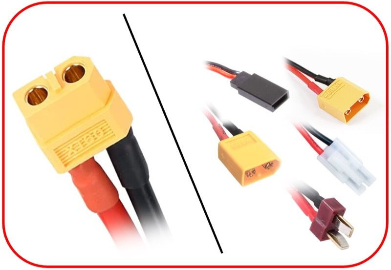 Absima Multi Charging Cable XT60 To XT90, XT60, T-Plug, Tamiya, FUT/JR
