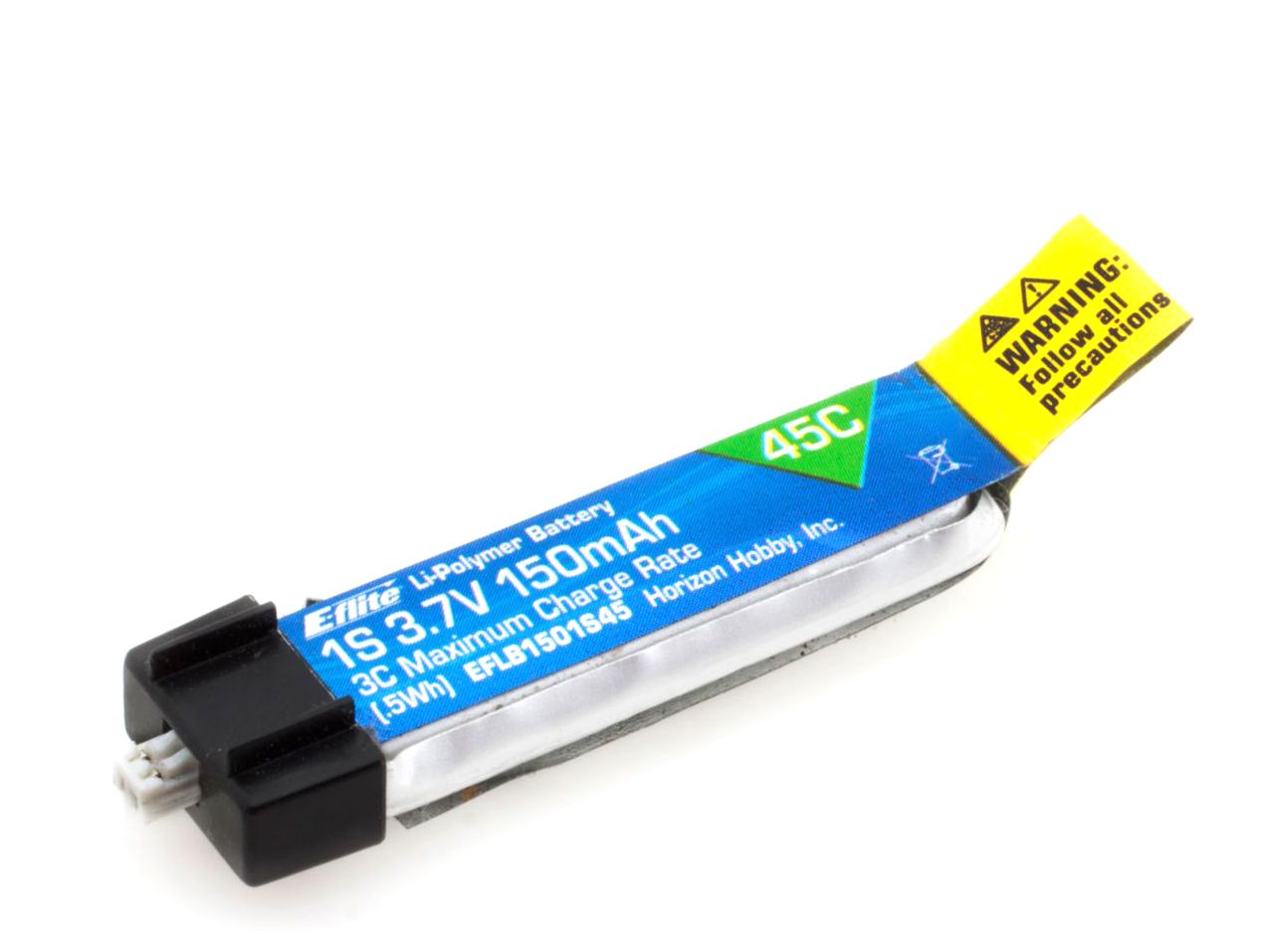 E-Flight 150mAh 1S 3.7V 45C LiPo Battery (O-EFLB1501S45)