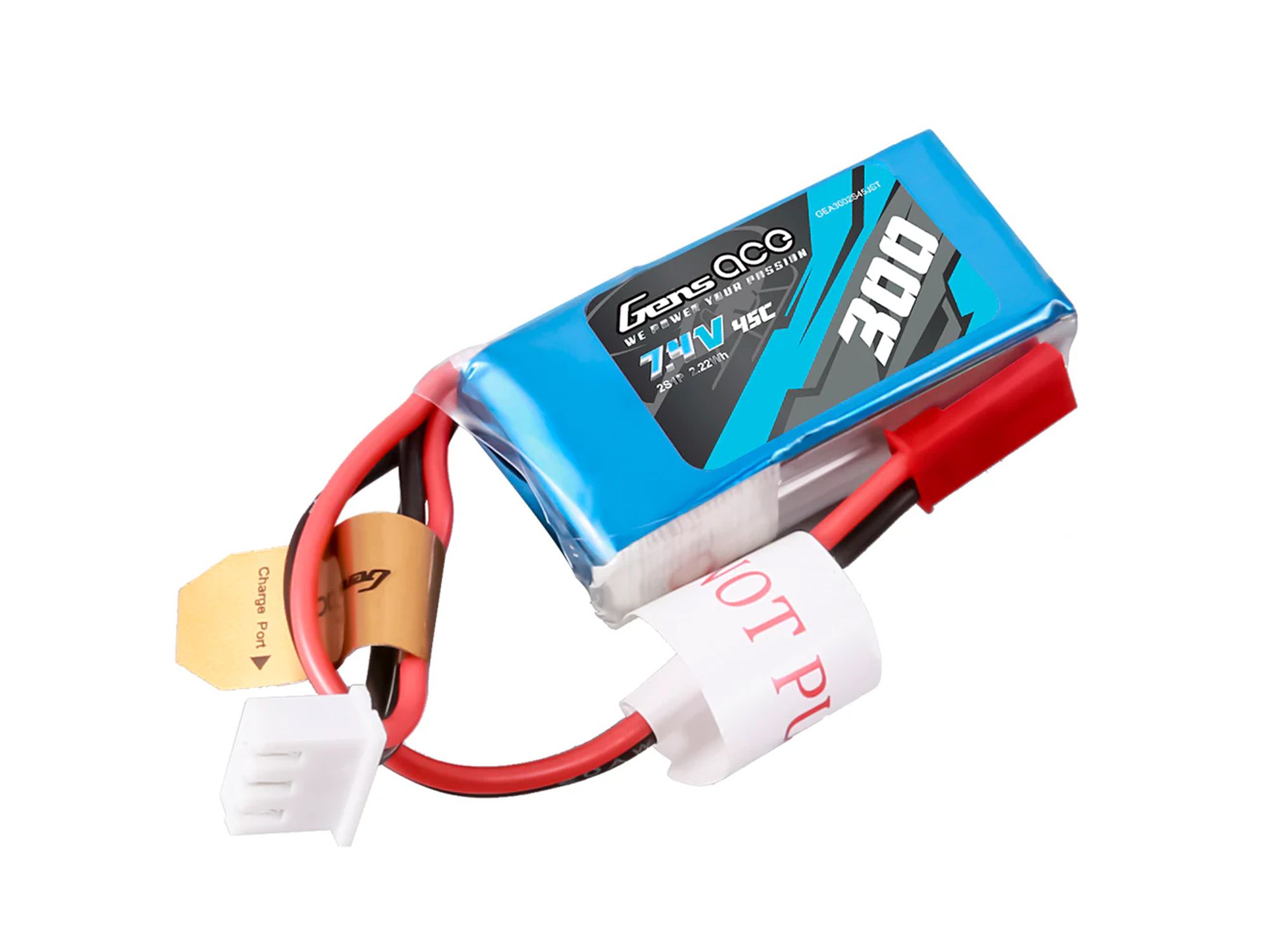 Li-Po 2S 7.4V 300mAh 45C with BEC (O-G2S0300-45JST)