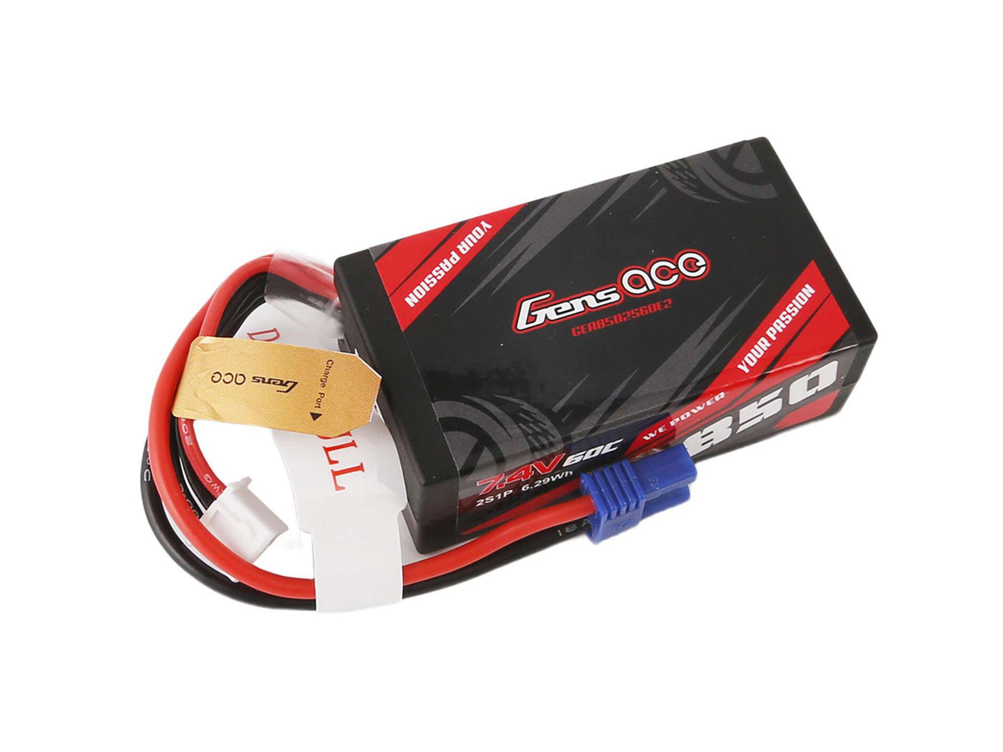 Gens Ace Li-Po Car 2S 7.4V 850mAh 60C with EC2 (O-GC2S0850-60E2)