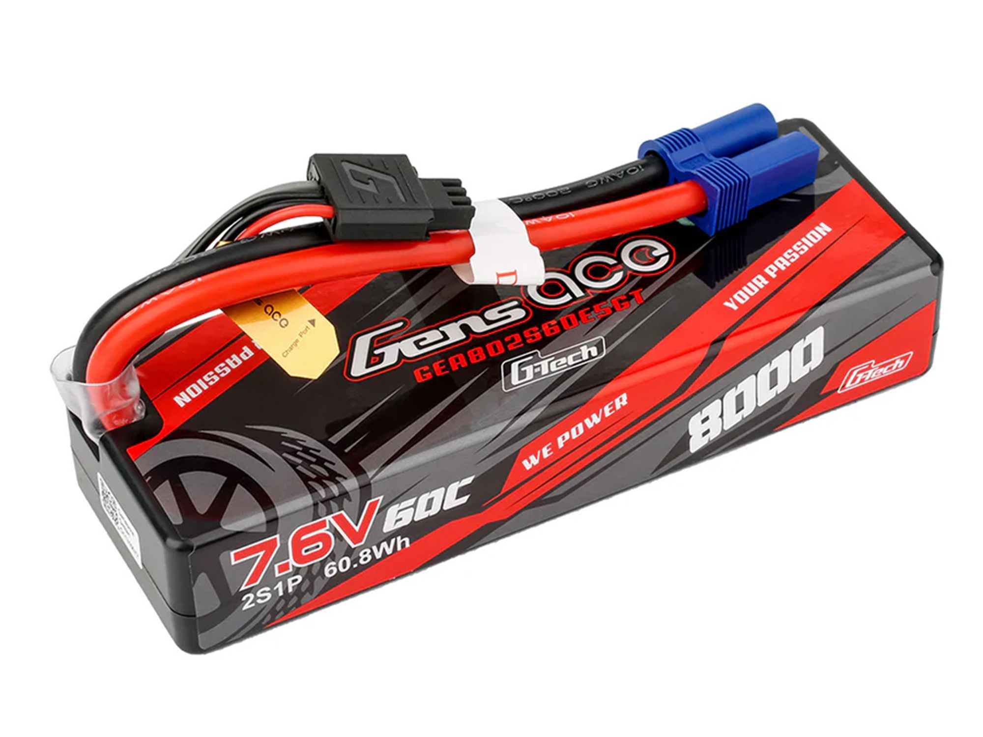 Li-Po Hard Case G-Tech 2S 7.4V 8000mah 60C with EC5 (Promoto) (O-GT2S8000-60E5)