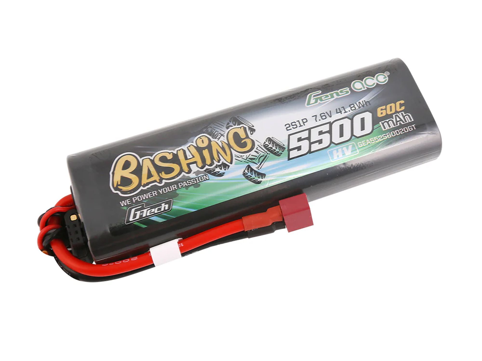 Gens Ace Li-Po G-Tech Car Hard Case HV 2S 7.4V 5500mAh 60C with T-Typ (O-GTC2H5500-60T)