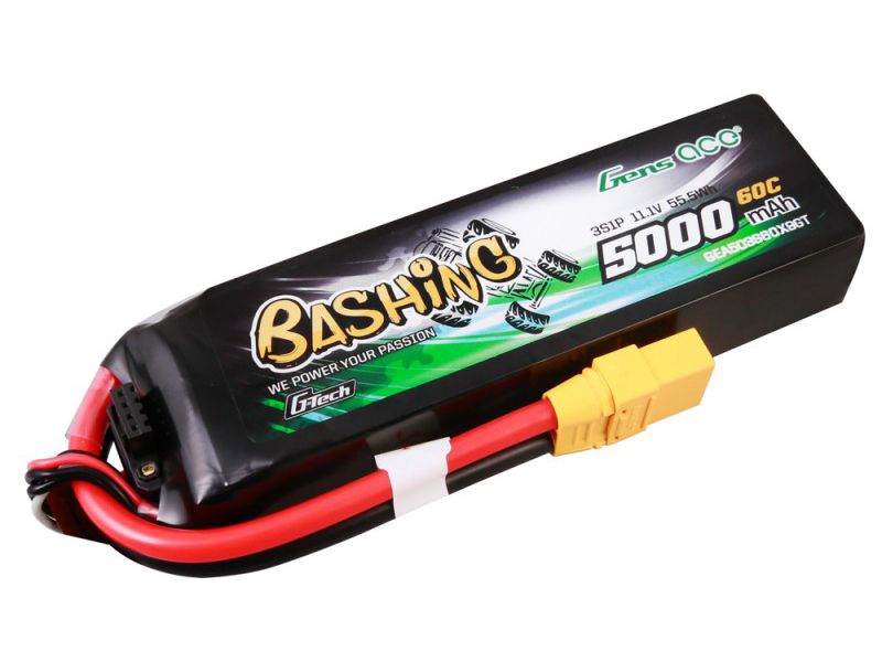 Gens ace Li-Po Car 3S 11.1V 5000mAh 60C Bashing with XT90 (O-GC3S5000-60X9)