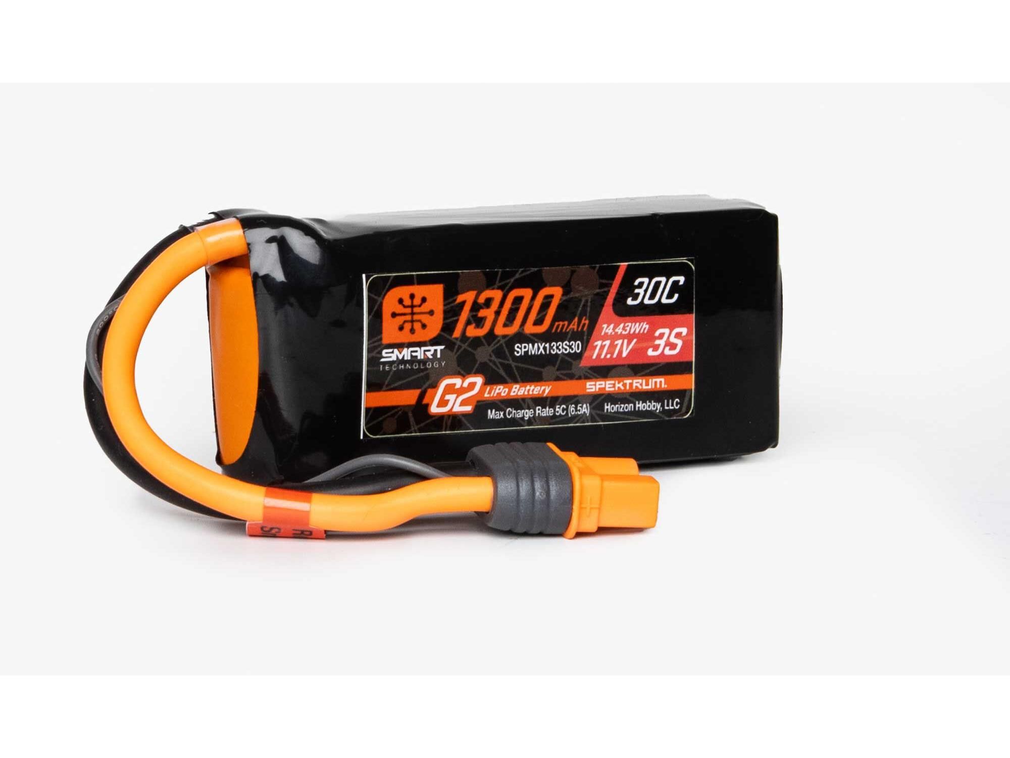 Spektrum 1300mAh 3S 11.1V SMART G2 30C IC3 (O-SPMX133S30)