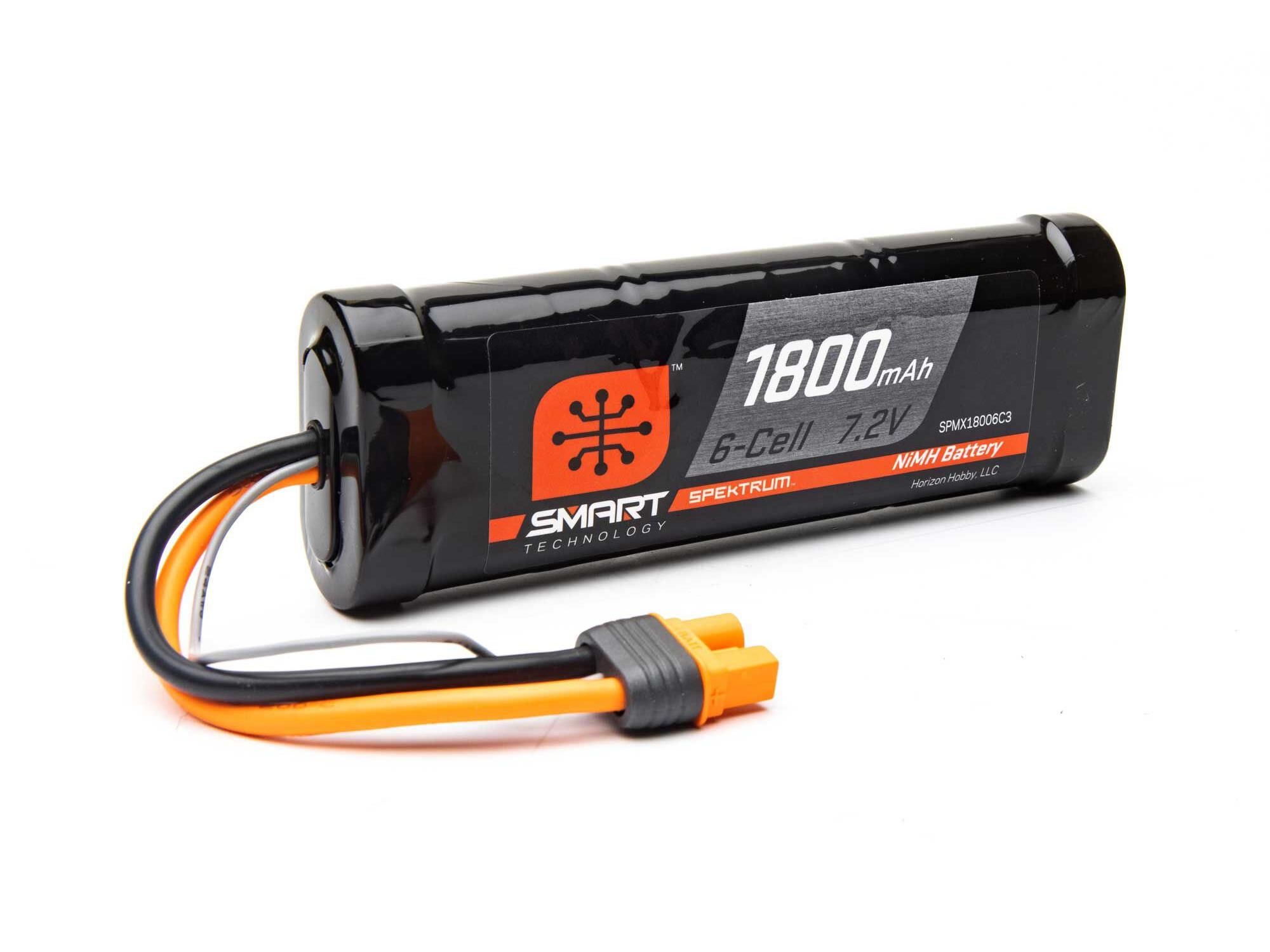 Spektrum 1800mAh 6-Cell 7.2V Smart NiMH Battery  IC3 (O-SPMX18006C3)