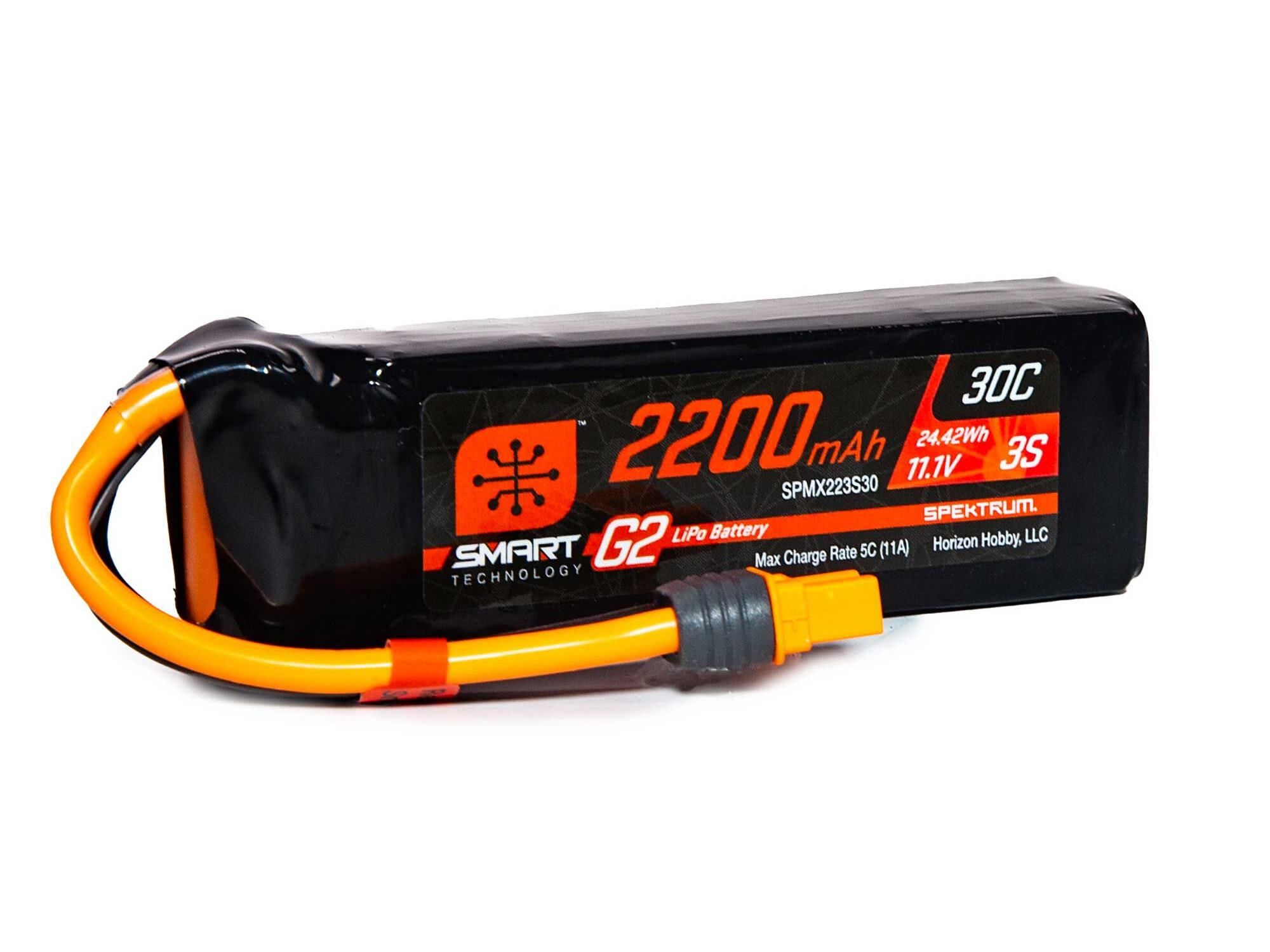 Spektrum 2200mAh 3S 11.1V SMART G2 30C IC3 (O-SPMX223S30)