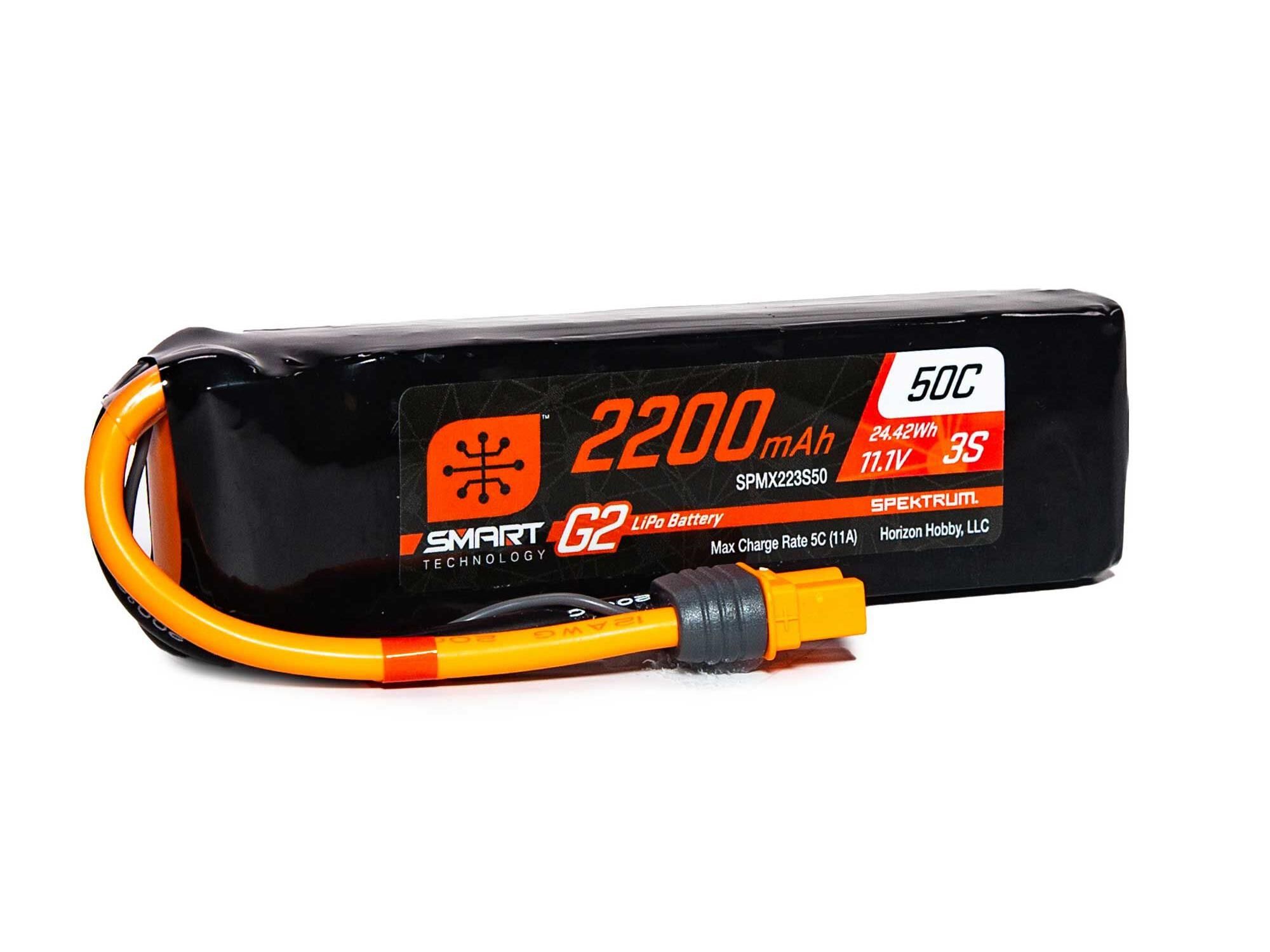 Spektrum 2200mAh 3S 11.1V SMART G2 50C IC3 (O-SPMX223S50)