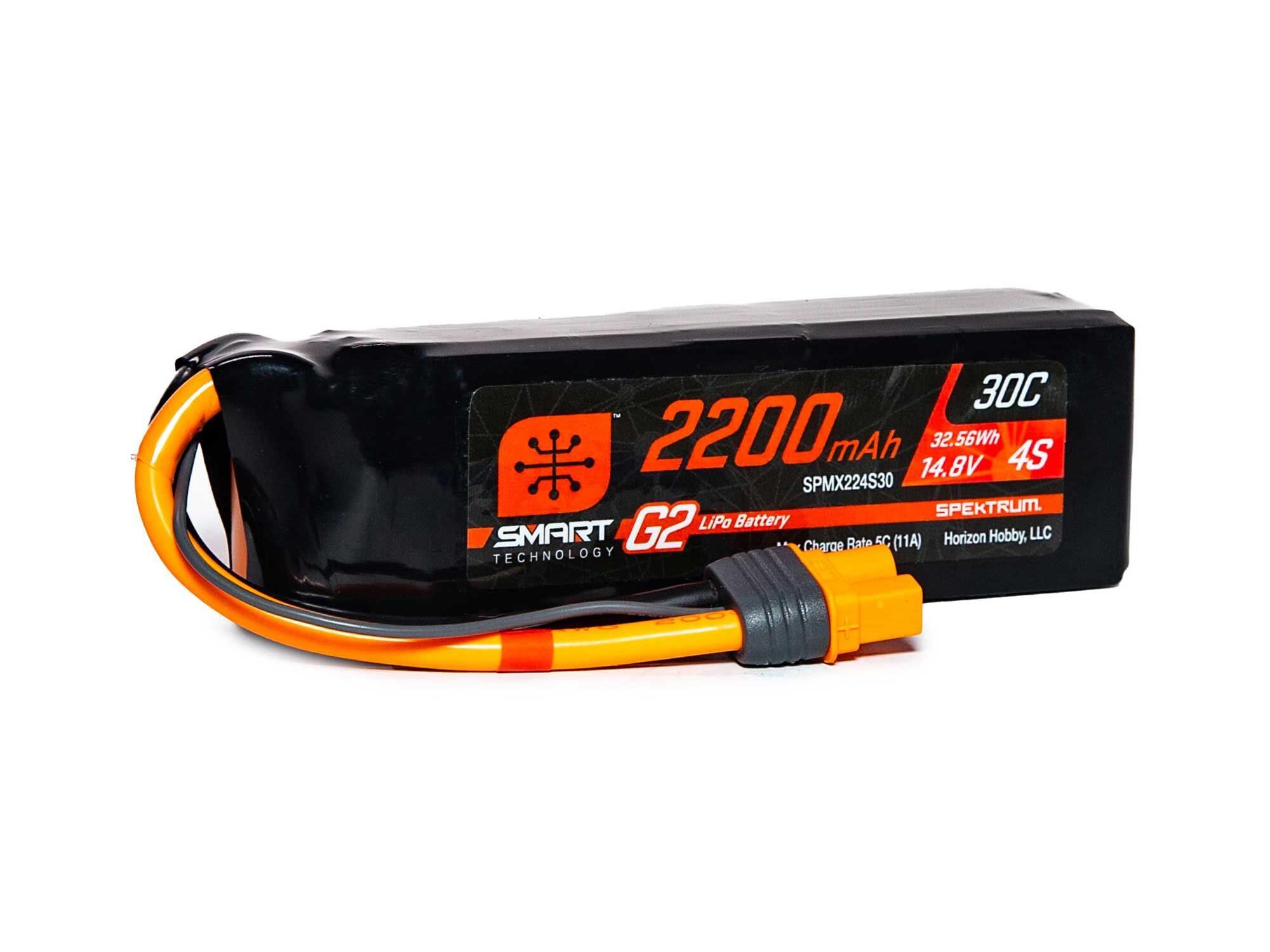 Spektrum 2200mAh 4S 14.8V SMART G2 30C IC3 (O-SPMX224S30)