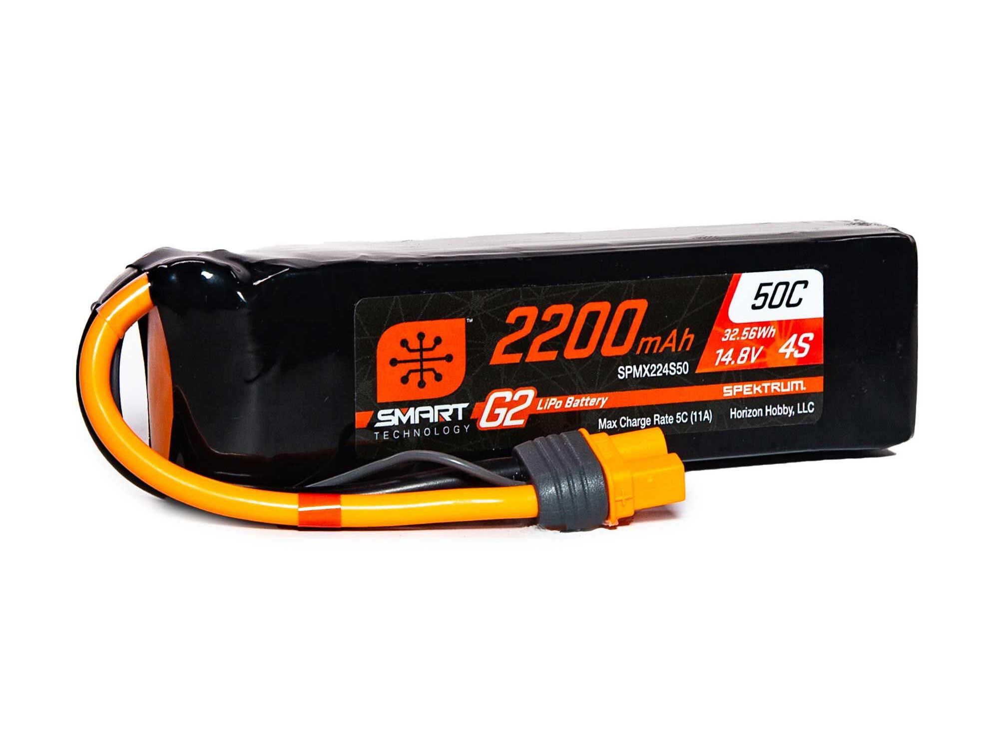 Spektrum 2200mAh 4S 14.8V SMART G2 50C IC3 (O-SPMX224S50)