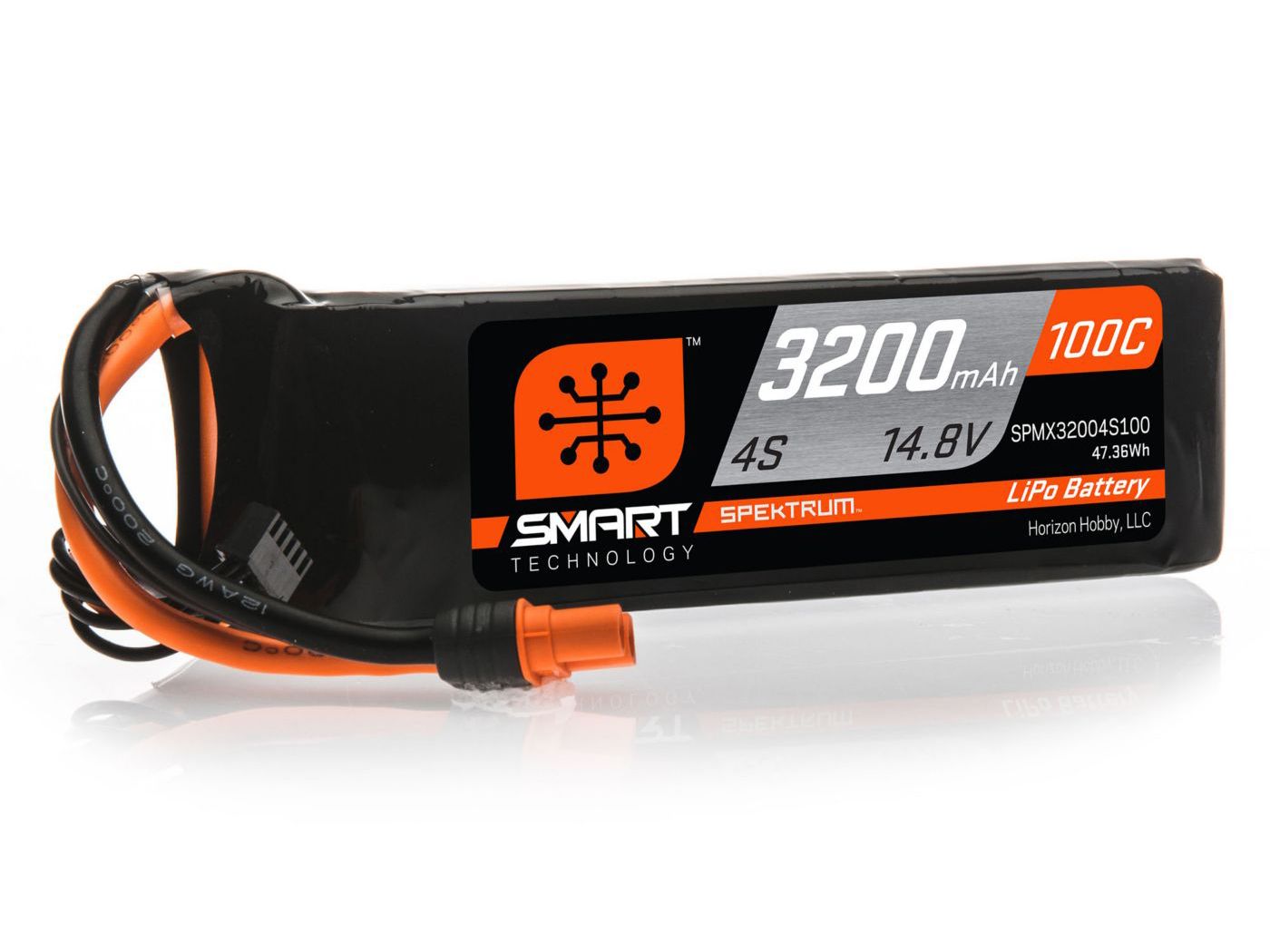 Spektrum 3200mAh 4S 14.8V 100C Smart LiPo Battery; IC3 (O-SPMX32004S100)