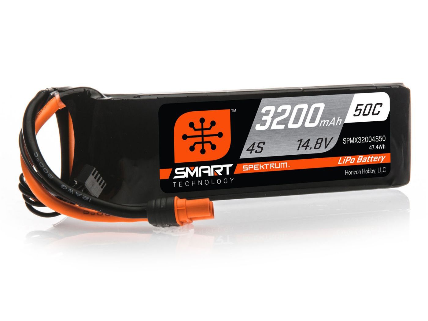Spektrum 3200mAh 4S 14.8V 50C Smart LiPo Battery; IC3 (O-SPMX32004S50)