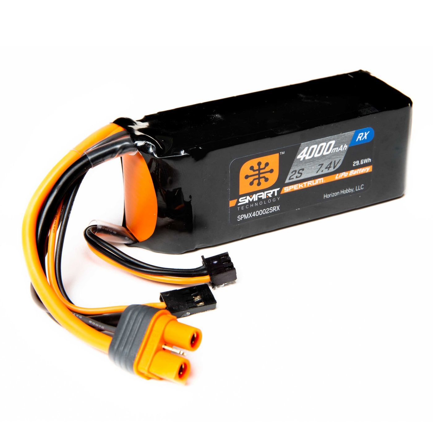 Spektrum 4000mAh 2S 7.4V Smart LiPo Receiver Battery; IC3 (O-SPMX40002SRX)
