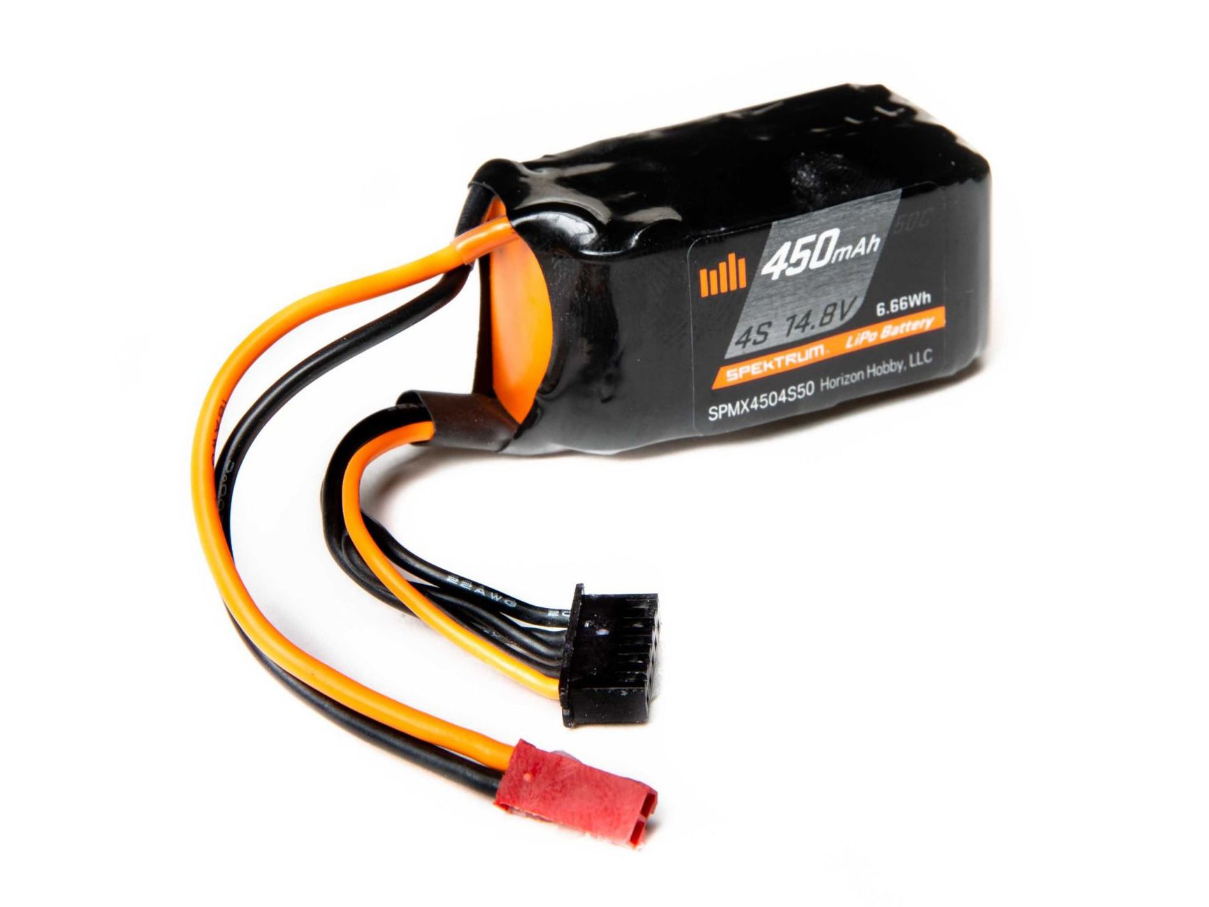 Spektrum 450mAh 4S 14.8V 50C LiPo Battery; JST (O-SPMX4504S50)