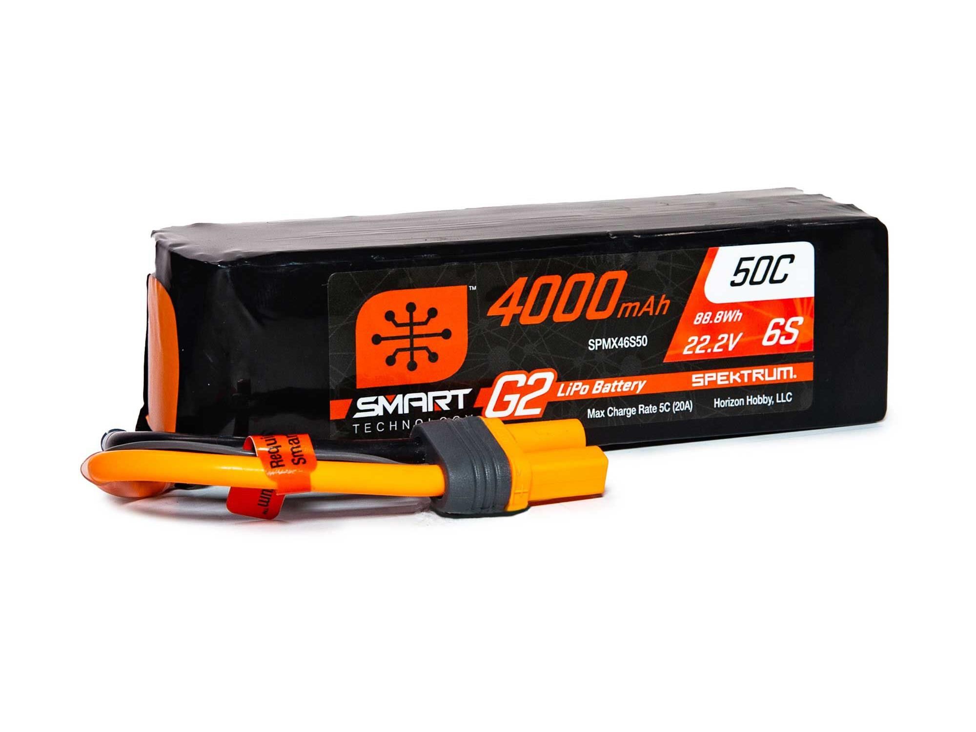 Spektrum 4000mAh 6S 22.2V SMART G2 50C IC5 (O-SPMX46S50)