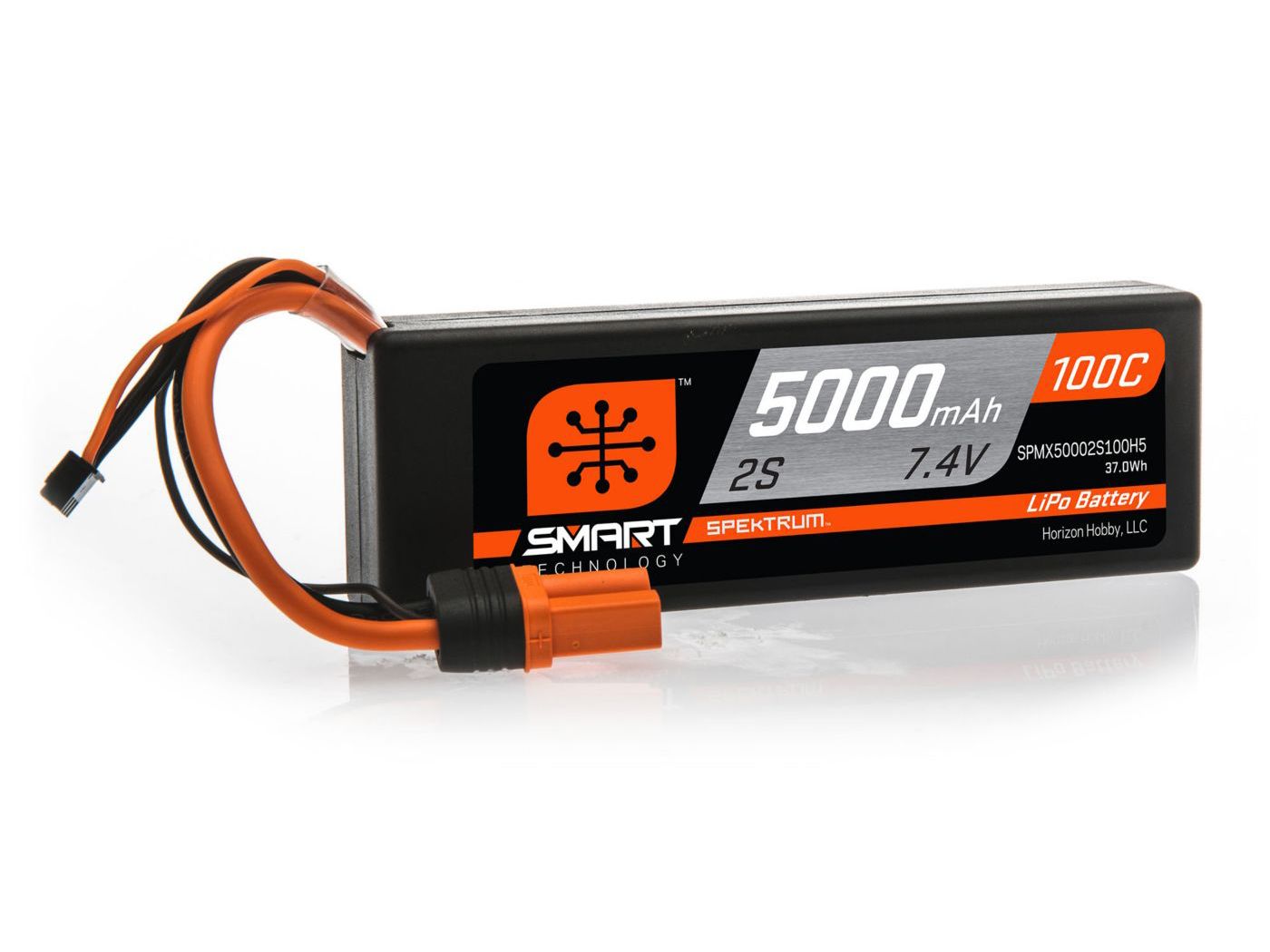 Spektrum 5000mAh 2S 7.4V 100C Smart LiPo Hardcase; IC5 (O-SPMX50002S100H5)