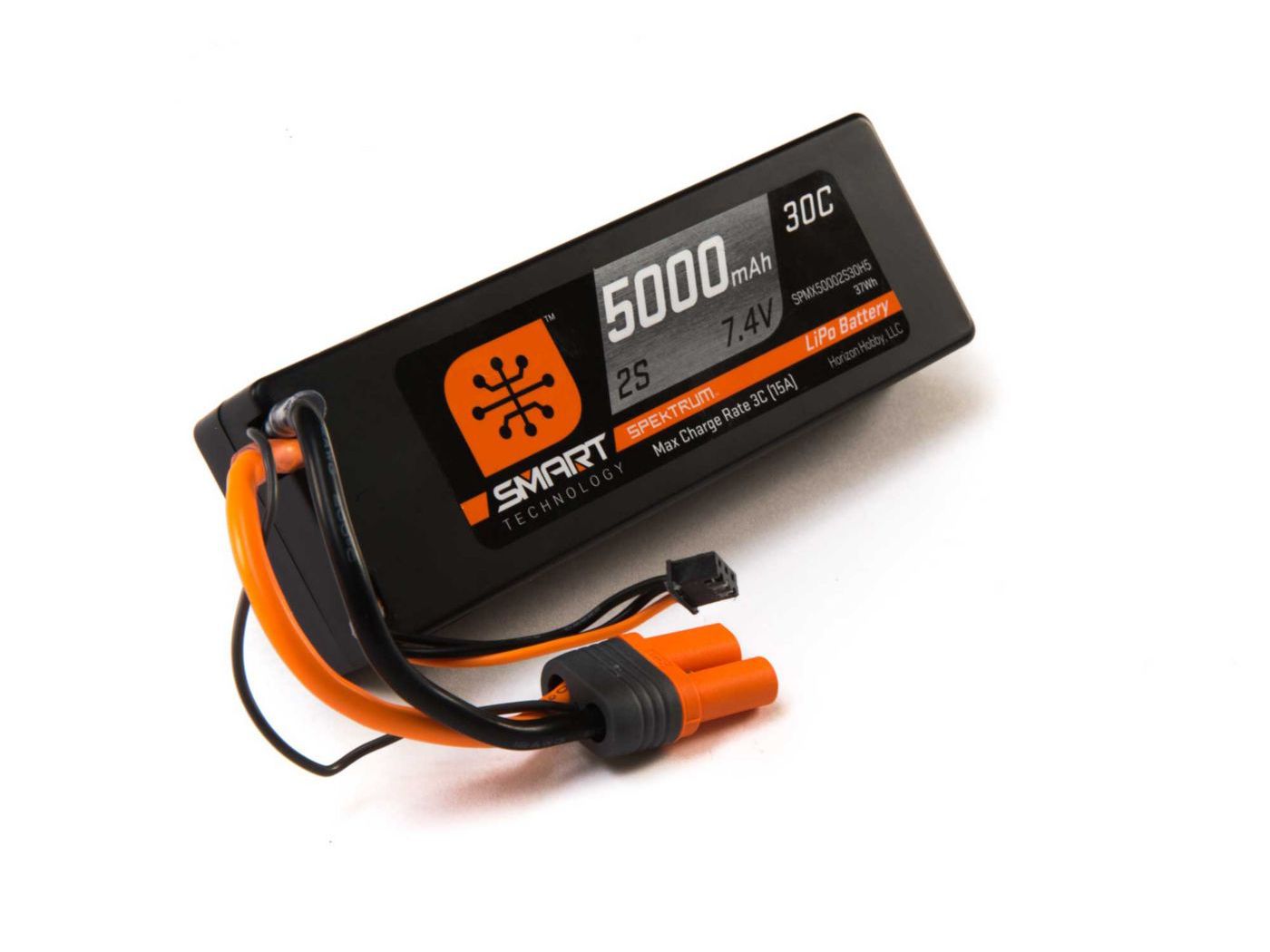 Spektrum 5000mah 2S 7.4V Smart LiPo 30C; Hardcase, IC5 (O-SPMX50002S30H5)