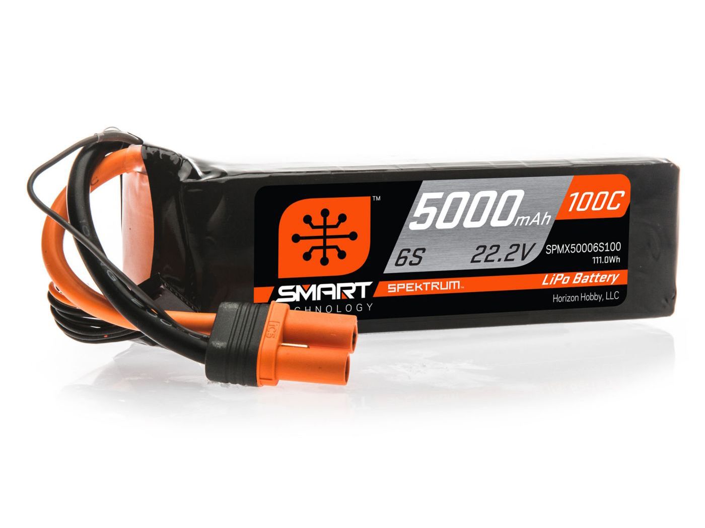 Spektrum 5000mAh 6S 22.2V 100C Smart LiPo Battery; IC5 (O-SPMX50006S100)