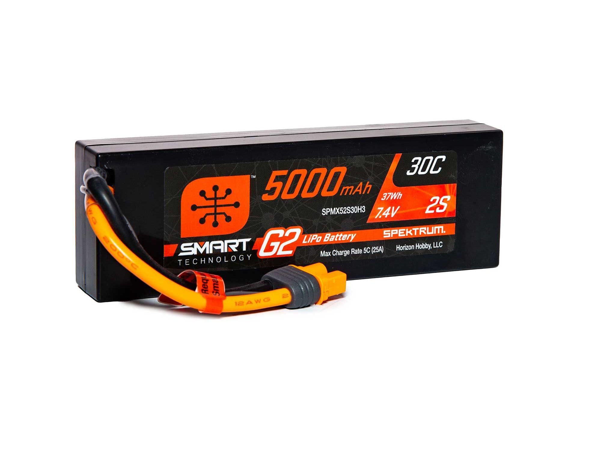 Spektrum 5000mAh 2S 7.4V SMART G2 30C IC3 (O-SPMX52S30H3)